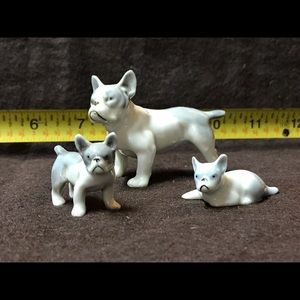 Porcelain figurines of French bull dogs -Germany